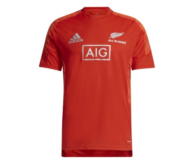 2021 All Blacks Rugby Performance Primeblue Shirt Red 2021 All Blacks Rugby Performance Primeblue Shirt Red