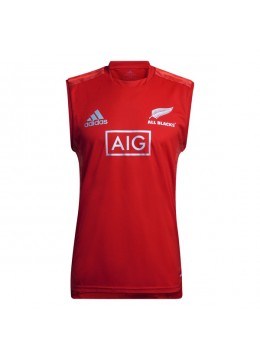 2021 All Blacks Rugby Primeblue Performance Singlet Red