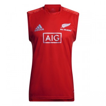 2021 All Blacks Rugby Primeblue Performance Singlet Red