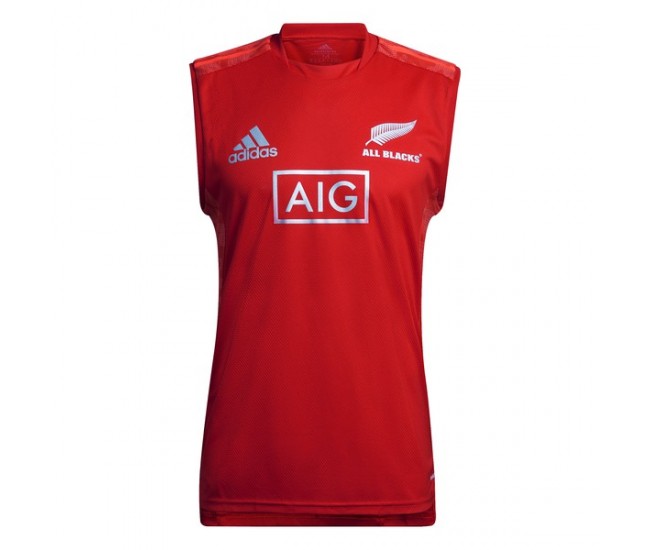 2021 All Blacks Rugby Primeblue Performance Singlet Red