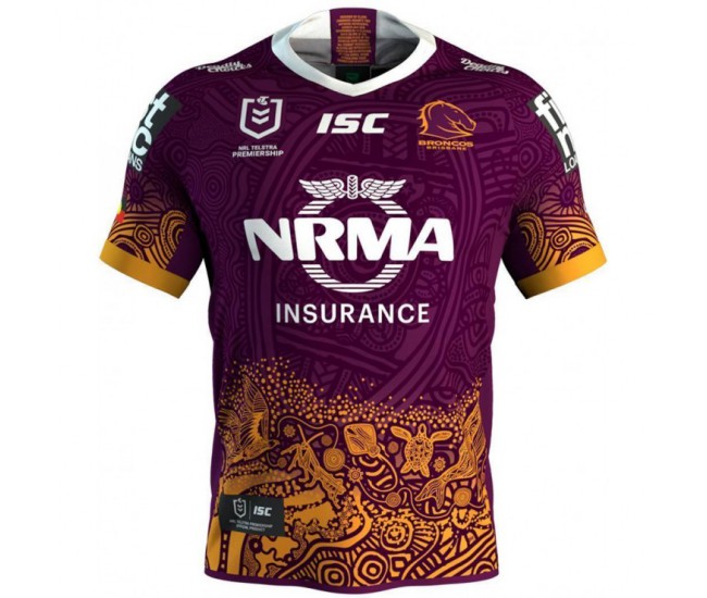 Brisbane Broncos 2019 Men's Indigenous Jersey Brisbane Broncos 2019 Men's Indigenous Jersey