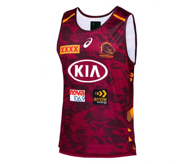 Asics 2021 Brisbane Broncos Mens Training Singlet Asics 2021 Brisbane Broncos Mens Training Singlet