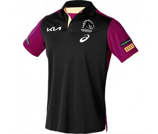 2024 Brisbane Broncos Rugby Mens Media Polo