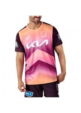 2024 Brisbane Broncos Rugby Mens Sunstone Training Tee