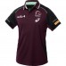 2025 Brisbane Broncos Rugby Mens Maroon Training Polo