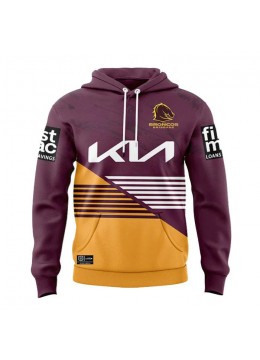 2024 Brisbane Broncos Rugby Mens Team Hoodie