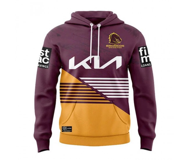 2024 Brisbane Broncos Rugby Mens Team Hoodie