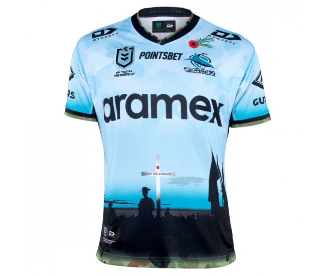 2022 Cronulla Sharks Rugby Mens Anzac Jersey 2022 Cronulla Sharks Rugby Mens Anzac Jersey