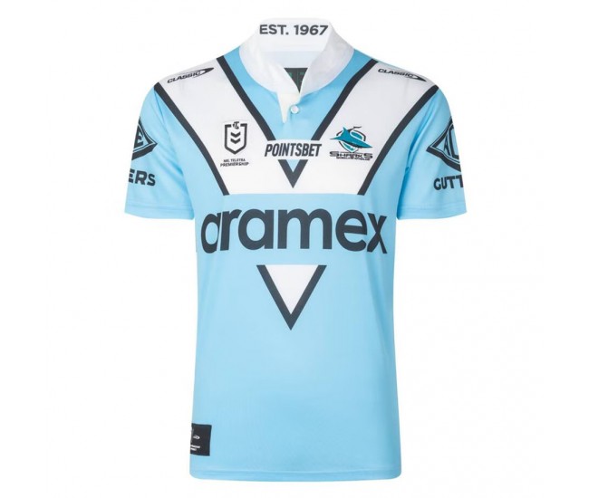 2023 Cronulla-Sutherland Sharks Rugby Men's Heritage Jersey 2023 Cronulla-Sutherland Sharks Rugby Men's Heritage Jersey