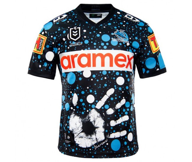 Dynasty 2021 Cronulla Sharks Mens Indigenous Jersey Dynasty 2021 Cronulla Sharks Mens Indigenous Jersey