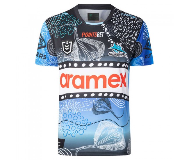 2024 Cronulla-Sutherland Sharks Rugby Mens Indigenous Jersey 2024 Cronulla-Sutherland Sharks Rugby Mens Indigenous Jersey