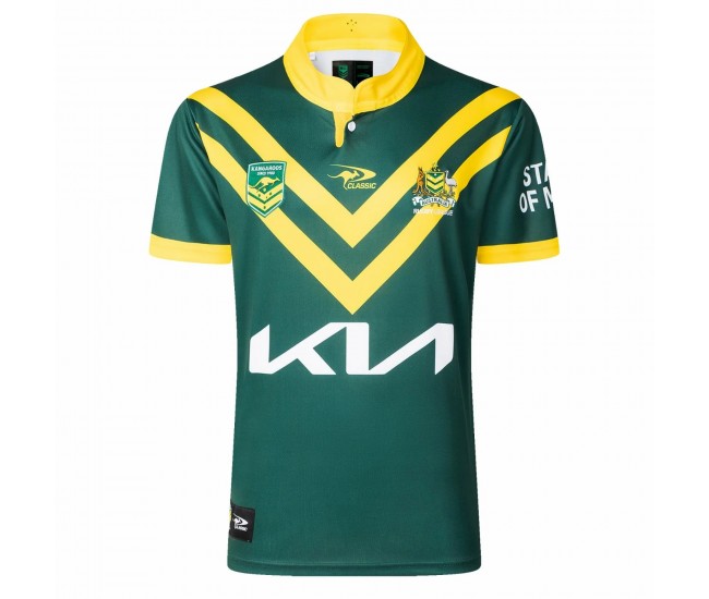 2024 Australian Kangaroos Rugby Mens Home Jersey 2024 Australian Kangaroos Rugby Mens Home Jersey