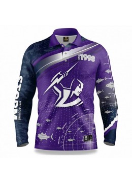 2022 Melbourne Storm Rugby Mens Fishfinder Fishing Shirt