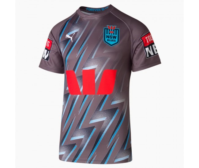 2023 NSW Blues Rugby Mens Gray Training Jersey 2023 NSW Blues Rugby Mens Gray Training Jersey