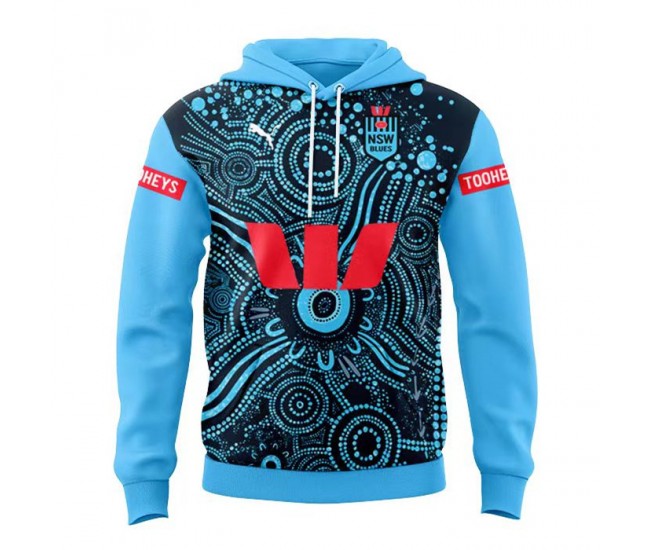 2024 NSW Blues State Of Origin Rugby Mens Indigenous Hoodie 2024 NSW Blues State Of Origin Rugby Mens Indigenous Hoodie