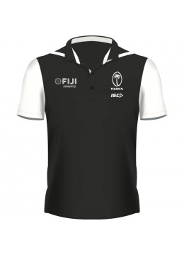 2021 Fiji Rugby Airways Sevens Performance Mens Polo Black
