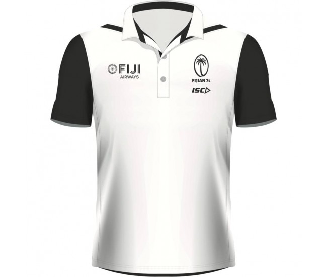 2021 Fiji Rugby Airways Sevens Performance Mens Polo White 2021 Fiji Rugby Airways Sevens Performance Mens Polo White