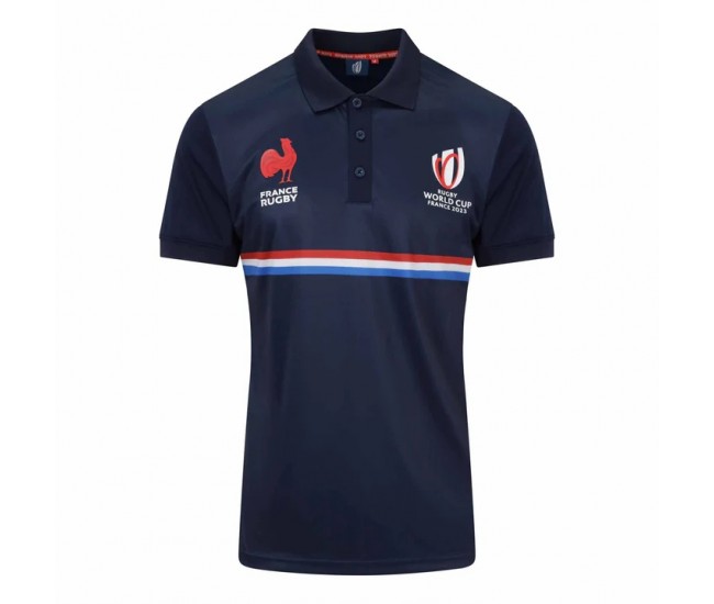 2023 France Rugby RWC Mens Polyester Polo 2023 France Rugby RWC Mens Polyester Polo