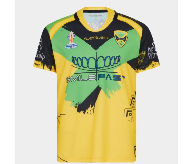 Jamaica Men's RLWC Home Jersey 2021-22 Jamaica Men's RLWC Home Jersey 2021-22