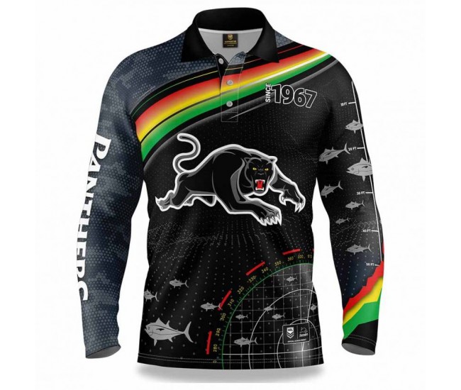2022 Penrith Panthers Rugby Mens Fishfinder Fishing Shirt 2022 Penrith Panthers Rugby Mens Fishfinder Fishing Shirt