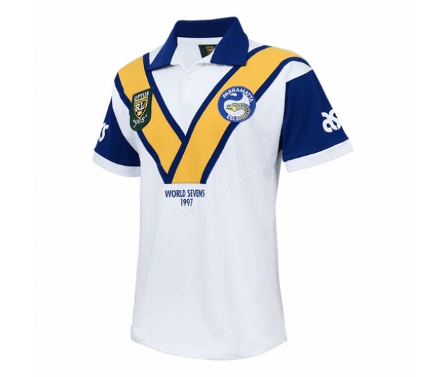 1997 Parramatta Eels Rugby Mens NRL Sevens Retro Jersey