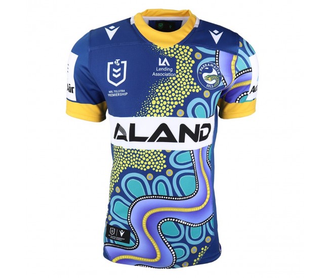 Macron 2021 Parramatta Eels Mens Indigenous Jersey Macron 2021 Parramatta Eels Mens Indigenous Jersey