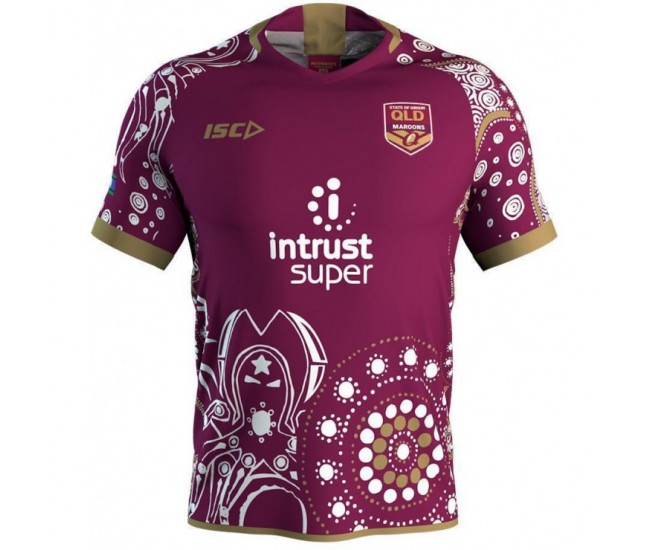 QLD Maroons 2018 Men's Indigenous Training Jersey QLD Maroons 2018 Men's Indigenous Training Jersey