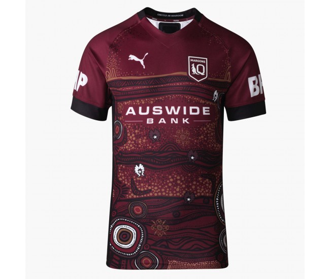 Puma 2021 QLD Maroons Mens Indigenous Jersey Puma 2021 QLD Maroons Mens Indigenous Jersey