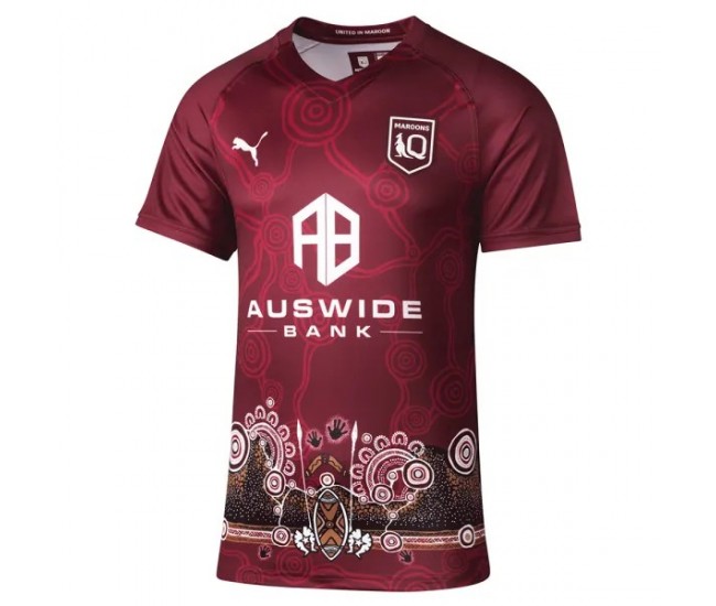 2022 QLD Maroons Rugby Mens Indigenous Jersey