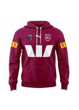 2024 QLD Maroons Rugby Mens Team Hoodie Red