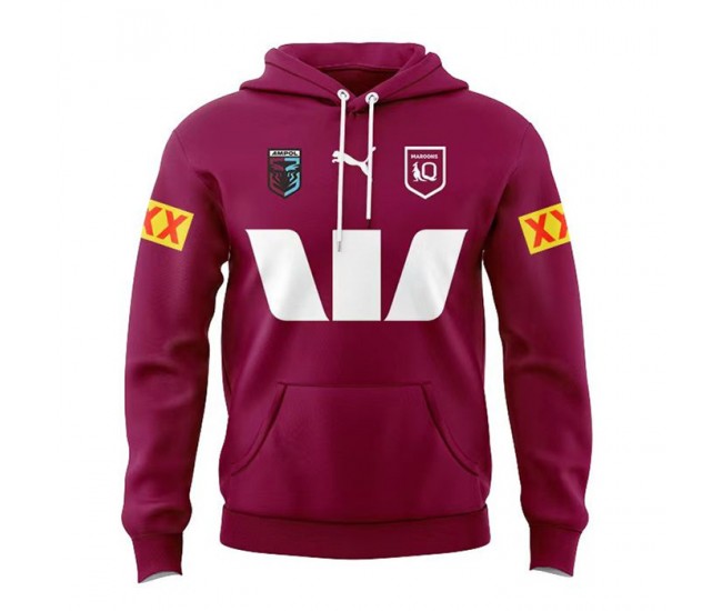 2024 QLD Maroons Rugby Mens Team Hoodie Red 2024 QLD Maroons Rugby Mens Team Hoodie Red