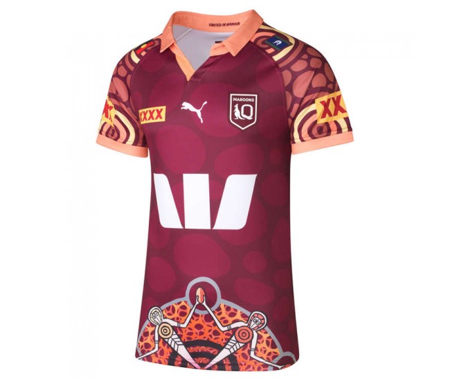 2024 QLD Maroons Rugby Mens Indigenous Jersey 2024 QLD Maroons Rugby Mens Indigenous Jersey