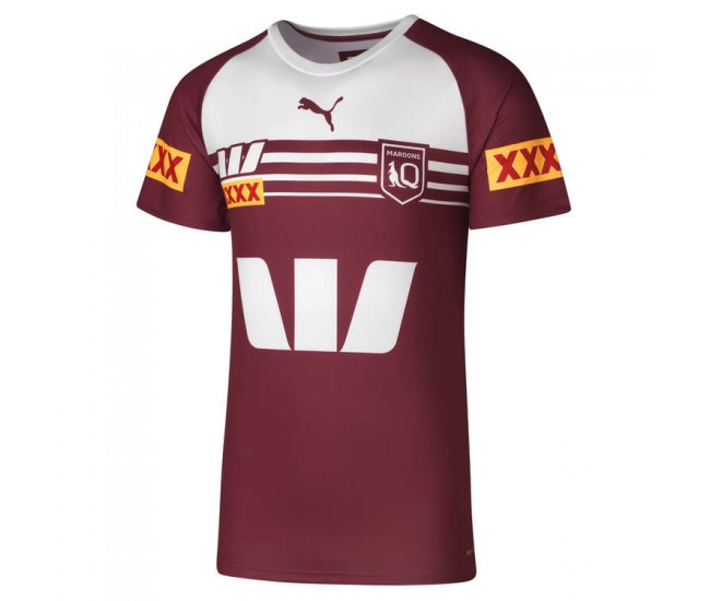 2024 QLD Maroons State of Origin Rugby Mens Training Tee 2024 QLD Maroons State of Origin Rugby Mens Training Tee