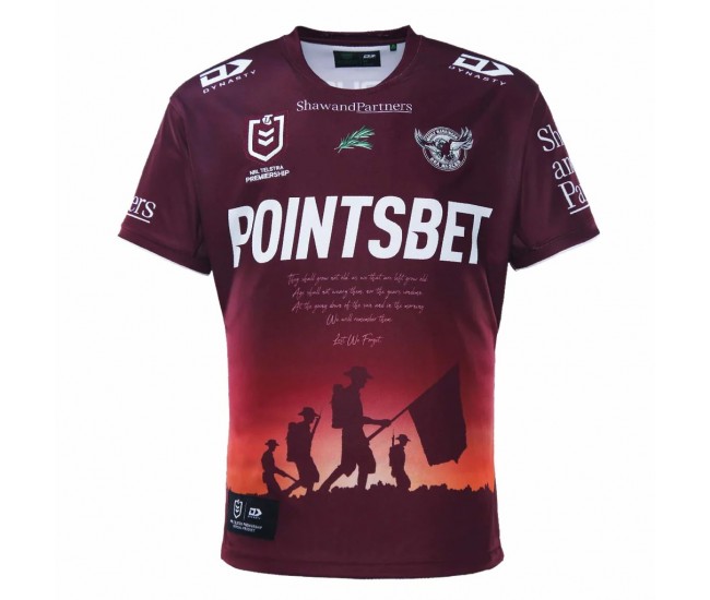 2023 Manly Warringah Sea Eagles Rugby Mens Anzac Jersey 2023 Manly Warringah Sea Eagles Rugby Mens Anzac Jersey