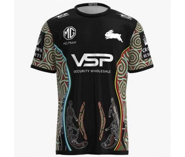 2023 South Sydney Rabbitohs Rugby Mens Indigenous Training Tee 2023 South Sydney Rabbitohs Rugby Mens Indigenous Training Tee