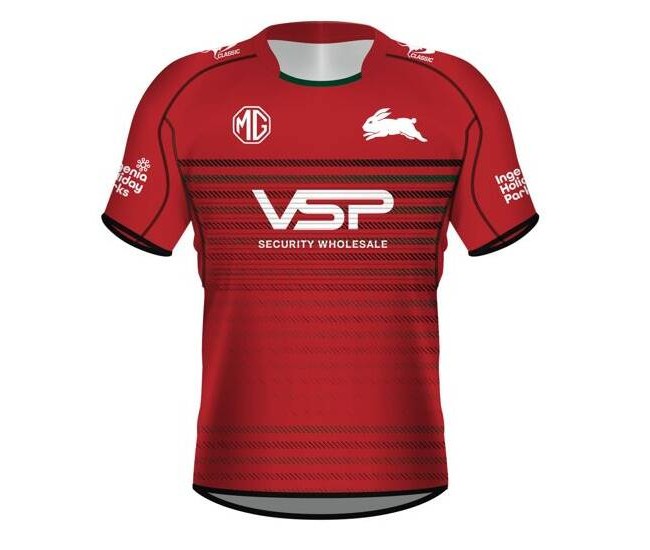 2024 South Sydney Rabbitohs Rugby Mens Red Training Jersey 2024 South Sydney Rabbitohs Rugby Mens Red Training Jersey