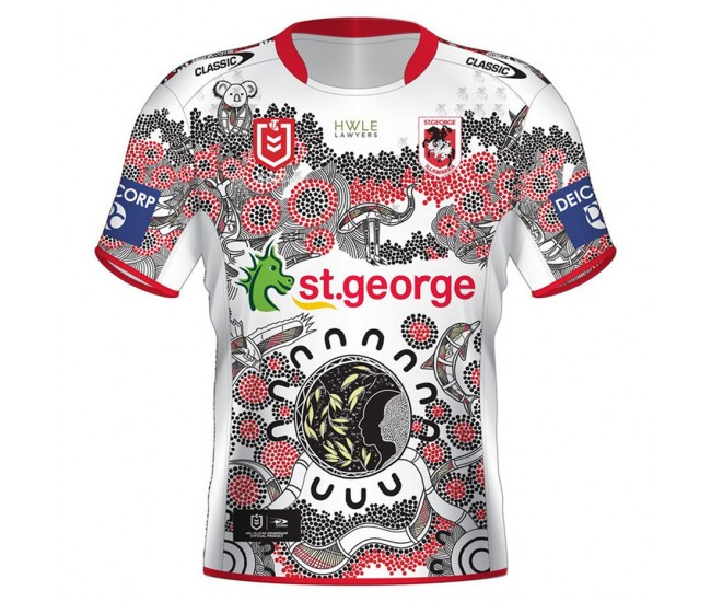 2021 Classic St George Illawarra Dragons Men's Indigenous Jersey 2021 Classic St George Illawarra Dragons Men's Indigenous Jersey