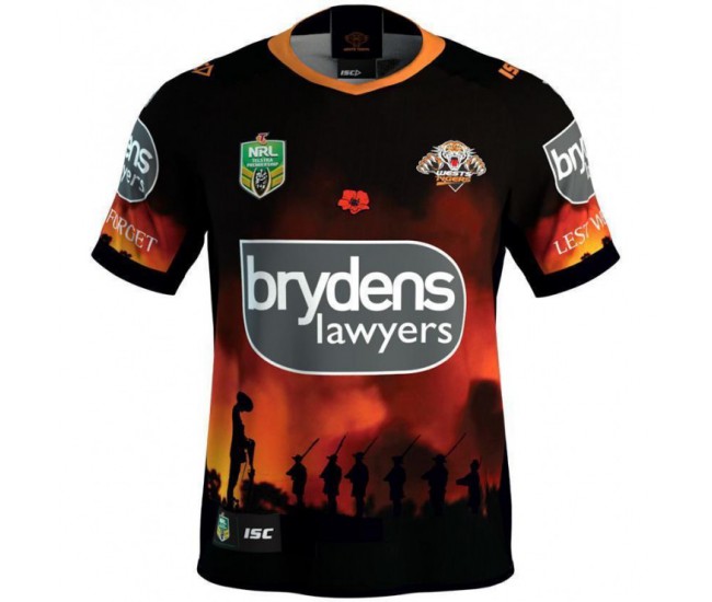 Wests Tigers 2018 Men's ANZAC Jersey Wests Tigers 2018 Men's ANZAC Jersey