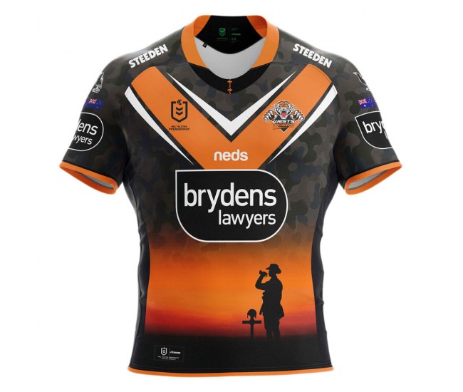 Steeden 2021 Wests Tigers Mens ANZAC Jersey