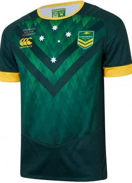 New Canterbury Kangaroos Rugby Men's Training Jersey Shirt Yellow 