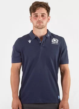 Macron Scotland 2019 2020 Travel Rugby Polo Shirt