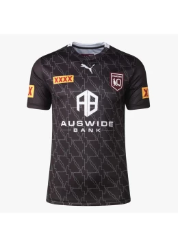 2022 QLD Maroons Rugby Men's Black Training Jersey