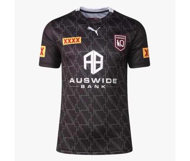2022 QLD Maroons Rugby Men's Black Training Jersey