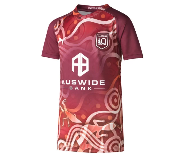 2023 QLD Maroons Rugby Mens Indigenous Training Jersey