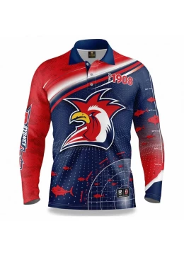 2022 Sydney Roosters Rugby Mens Fishfinder Fishing Shirt