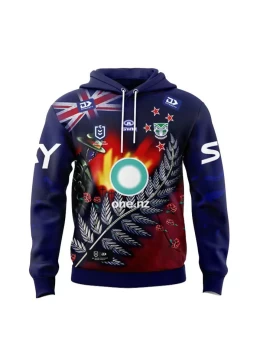 2024 New Zealand Warriors Rugby Mens Anzac Hoodie